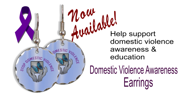 Domestic Violence Earrings to support education.