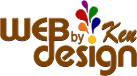 Web Design by Ken custom logo.